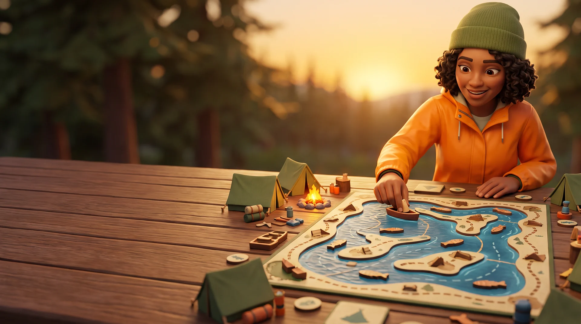 Fictional Campwater tabletop game